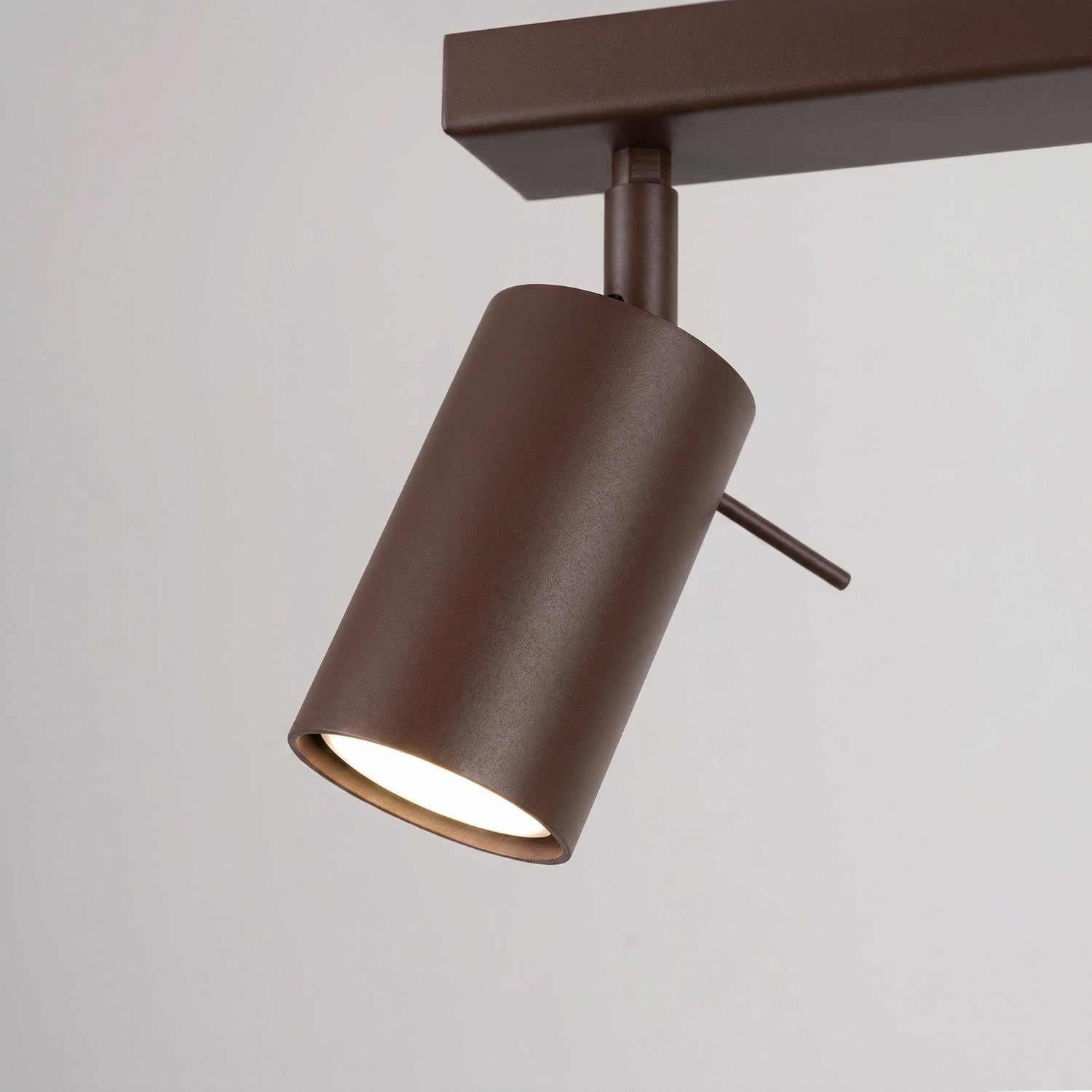 Plafonnier Ring rampe 6 spots acier brun GU10, vue 6