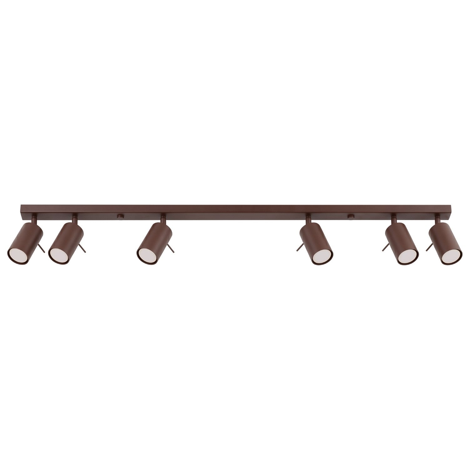 Plafonnier Ring rampe 6 spots acier brun GU10