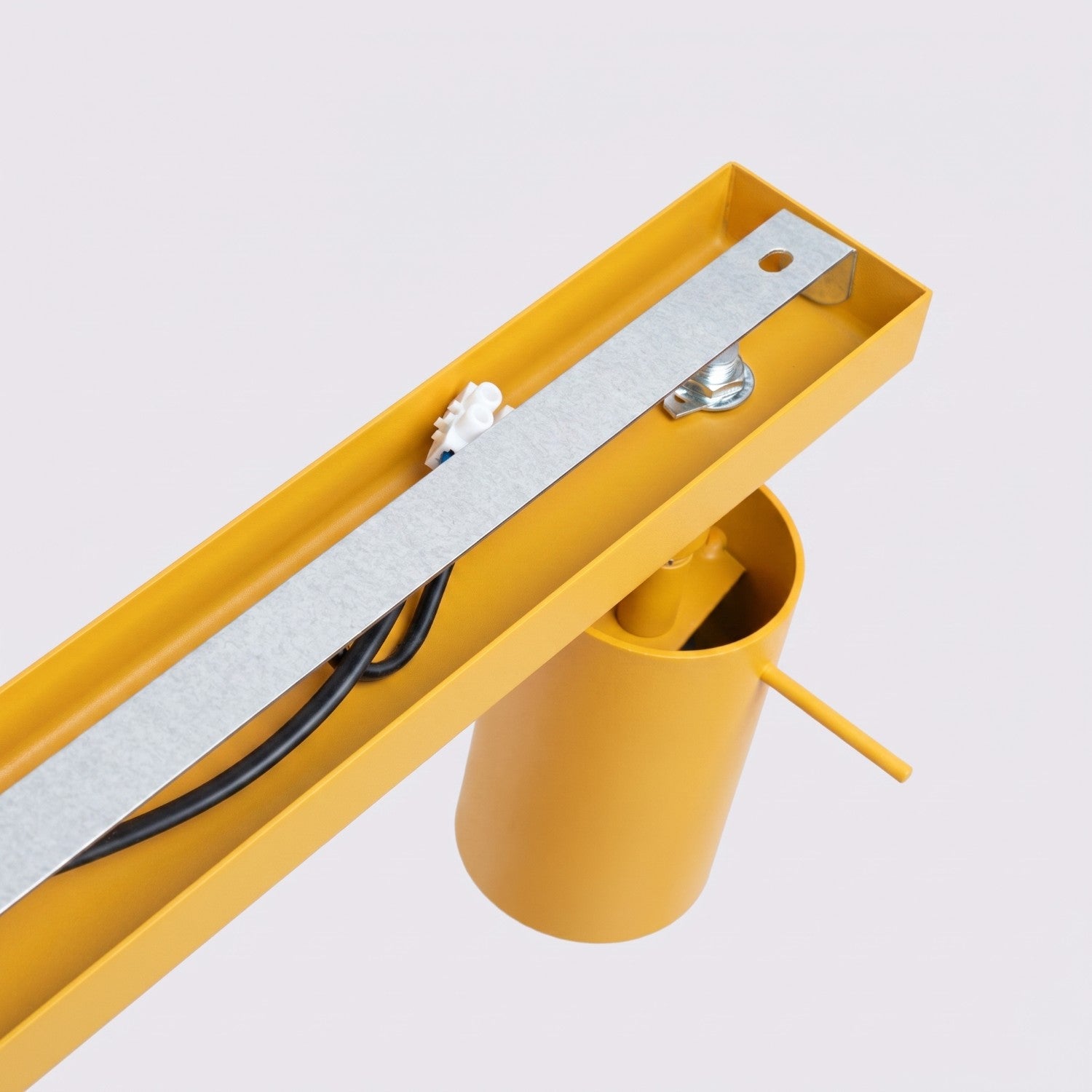 Plafonnier Ring rampe 6 spots acier jaune GU10, vue 4