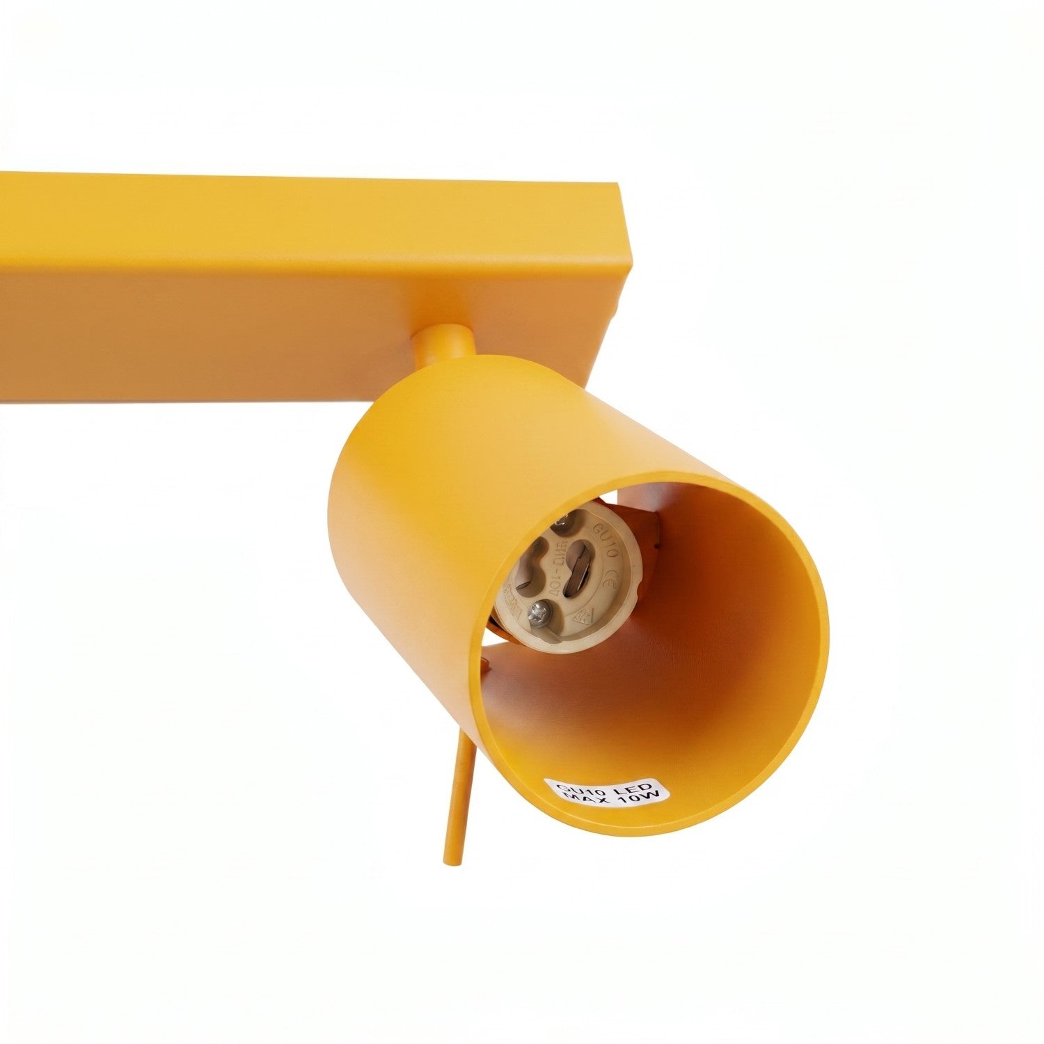 Plafonnier Ring rampe 6 spots acier jaune GU10, vue 5