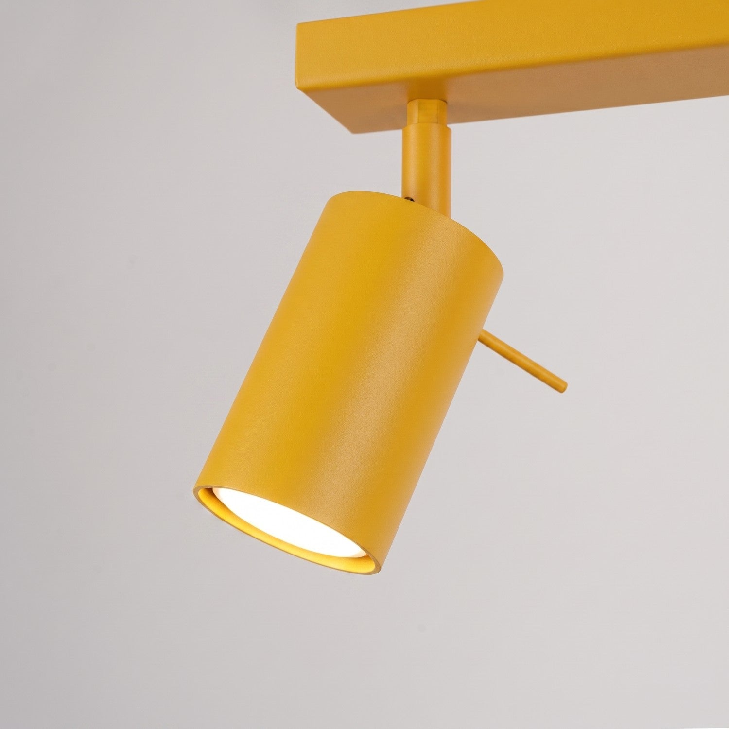 Plafonnier Ring rampe 6 spots acier jaune GU10, vue 6