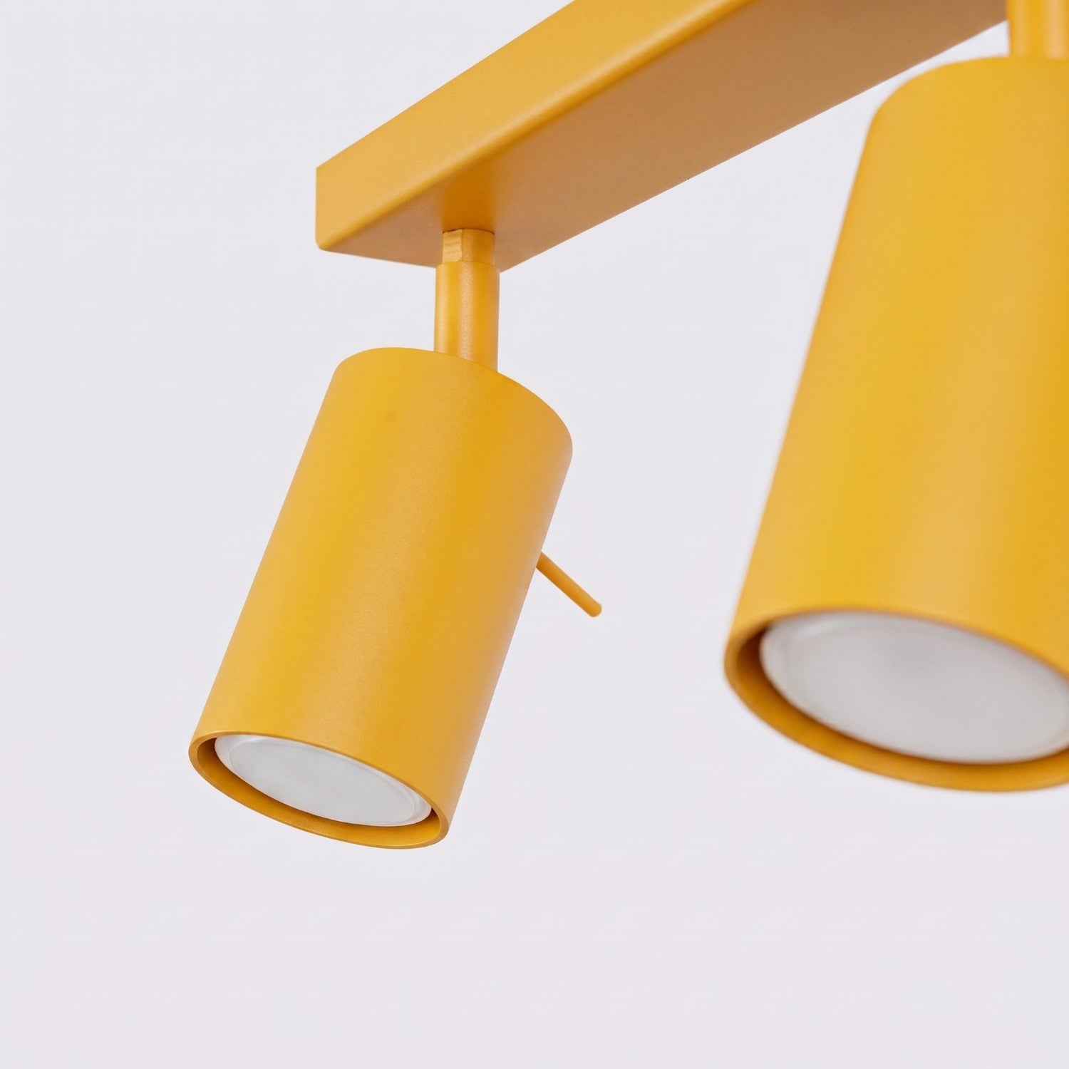 Plafonnier Ring rampe 6 spots acier jaune GU10, vue 7