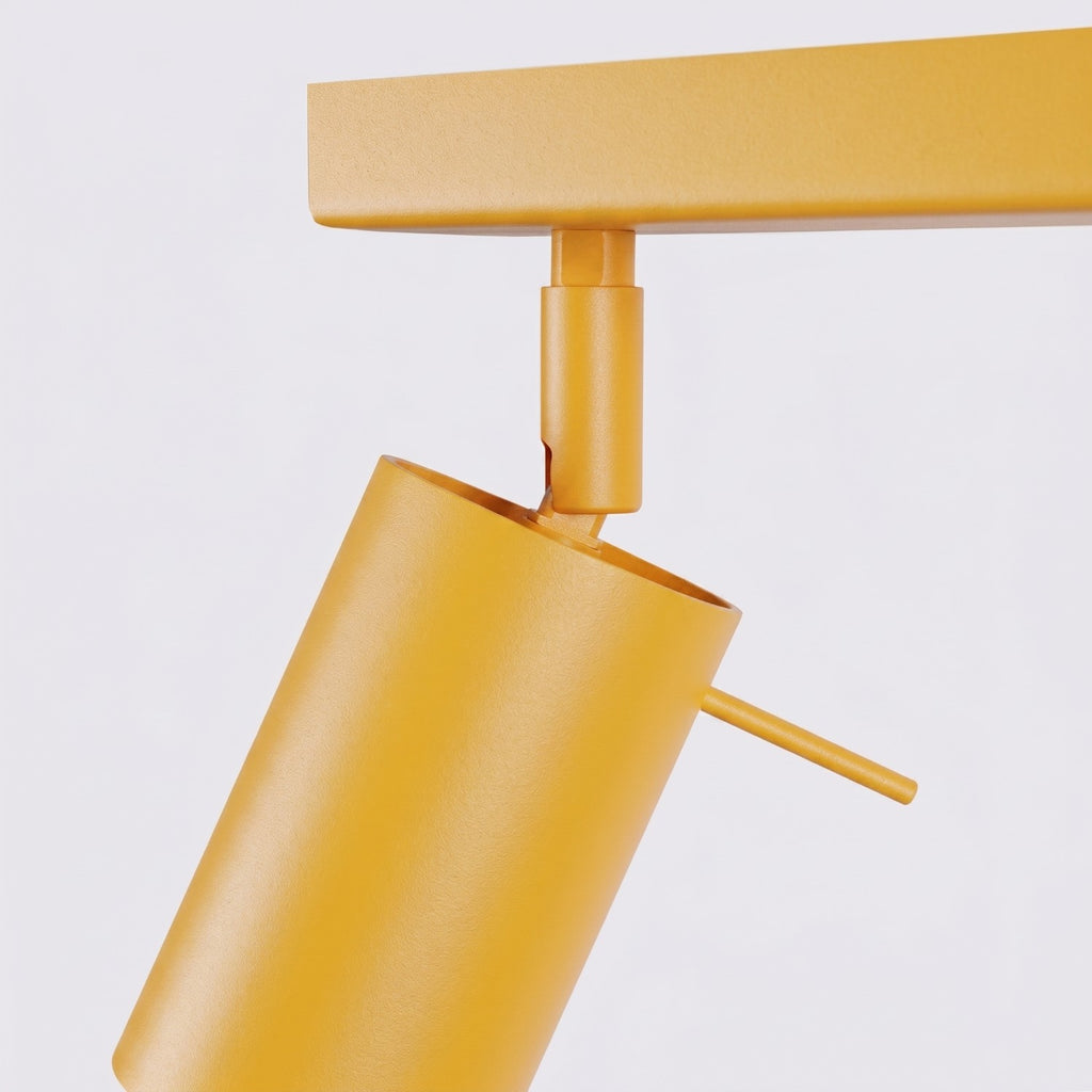 Plafonnier Ring rampe 6 spots acier jaune GU10, vue 8