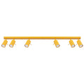 Plafonnier Ring rampe 6 spots acier jaune GU10