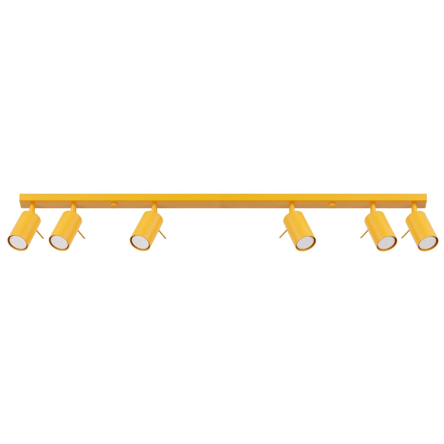 Plafonnier Ring rampe 6 spots acier jaune GU10