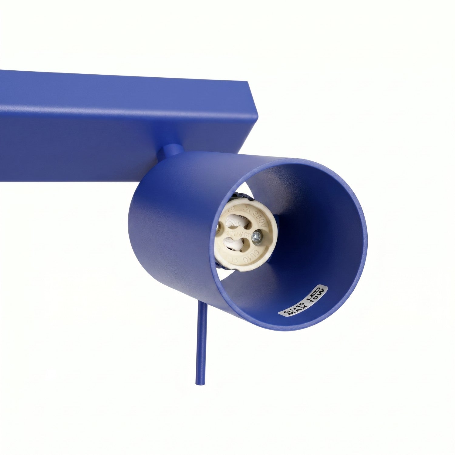 Plafonnier Ring rampe 6 spots acier bleu outremer GU10, vue 5