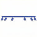 Plafonnier Ring rampe 6 spots acier bleu outremer GU10