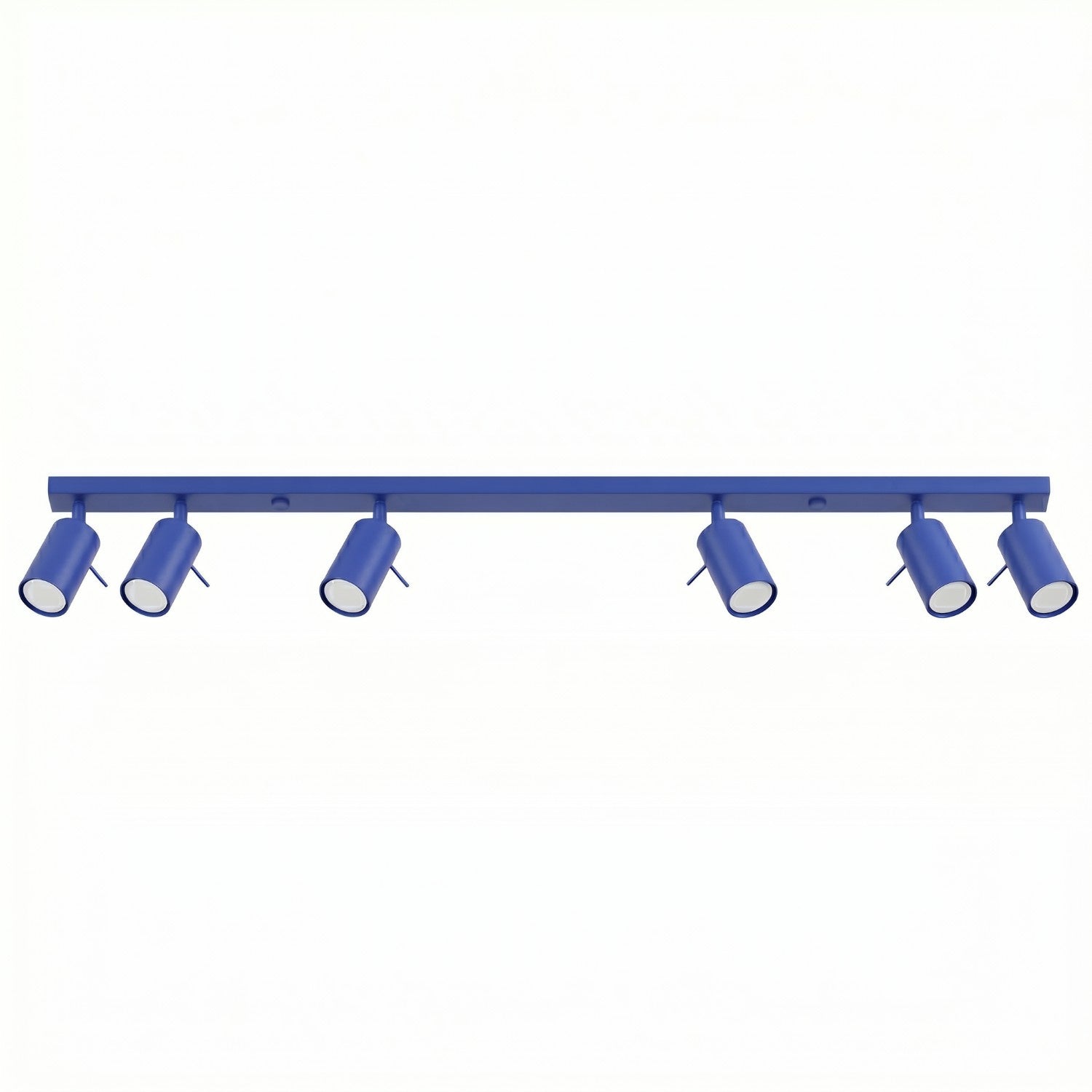 Plafonnier Ring rampe 6 spots acier bleu outremer GU10