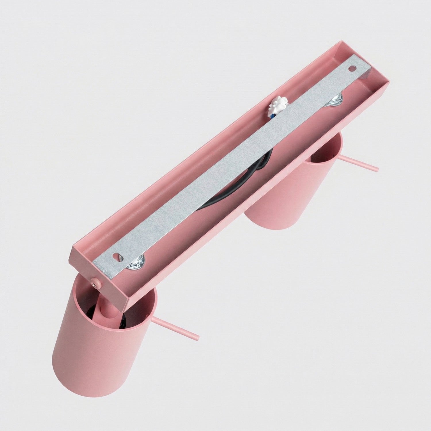 Plafonnier Ring rampe 6 spots acier rose GU10, vue 4