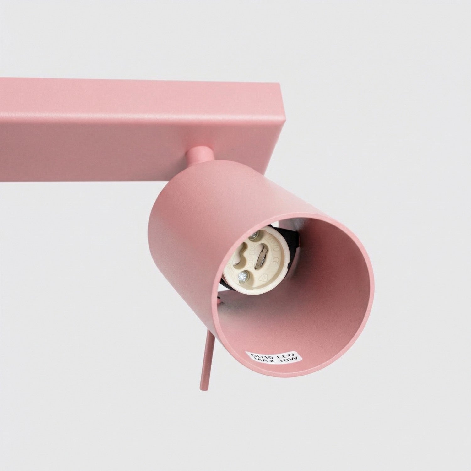 Plafonnier Ring rampe 6 spots acier rose GU10, vue 5
