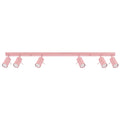Plafonnier Ring rampe 6 spots acier rose GU10
