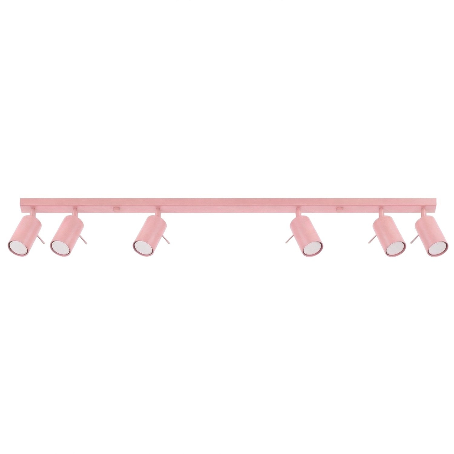 Plafonnier Ring rampe 6 spots acier rose GU10