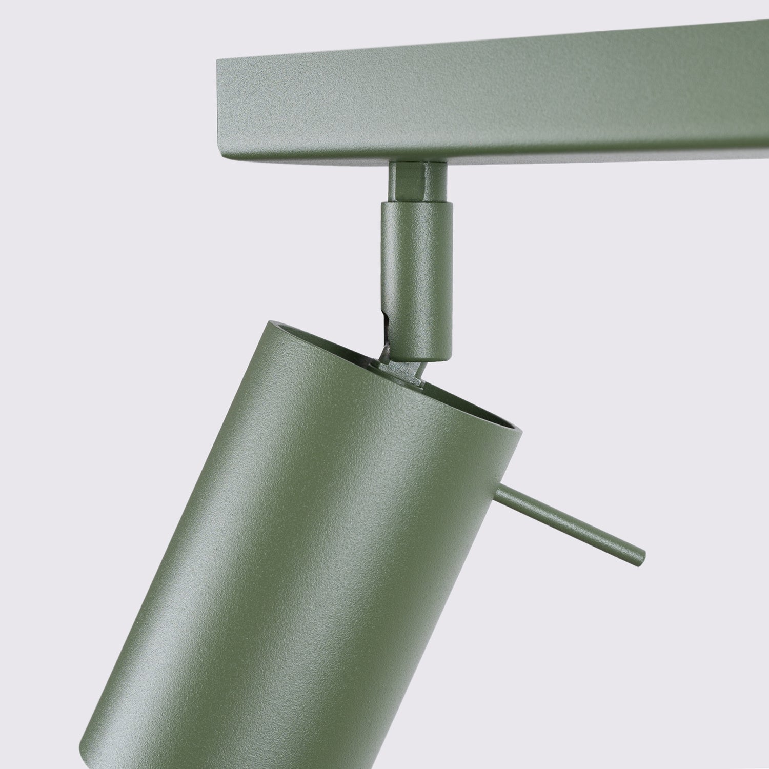 Plafonnier Ring rampe 6 spots acier vert olive GU10, gros plan