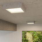 Plafonnier Riza béton en situation dans un intérieur