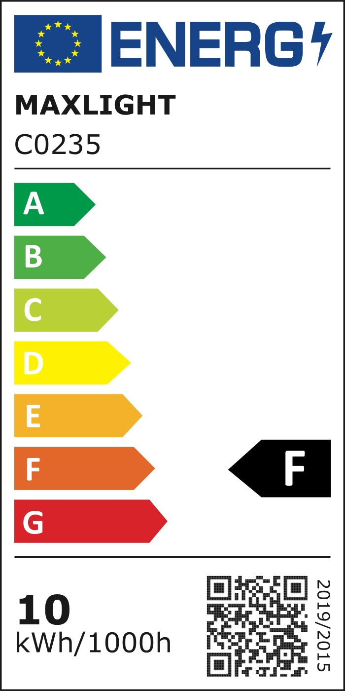 Étiquette énergie classe F du plafonnier Tornado ø 29 cm