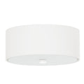 Plafonnier Skala 30 en tissu blanc, abat-jour tambour, vue de face