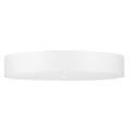 Plafonnier Skala 80 en tissu blanc, grand abat-jour tambour au plafond, vue de face