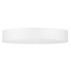 Plafonnier Skala 80 en tissu blanc, grand abat-jour tambour au plafond, vue de face