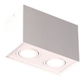 Plafonnier spot Basic carré double blanc GU10
