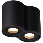 Plafonnier spot Basic rond double noir GU10