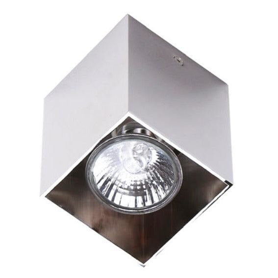 Plafonnier spot Pet carré chromé GU10