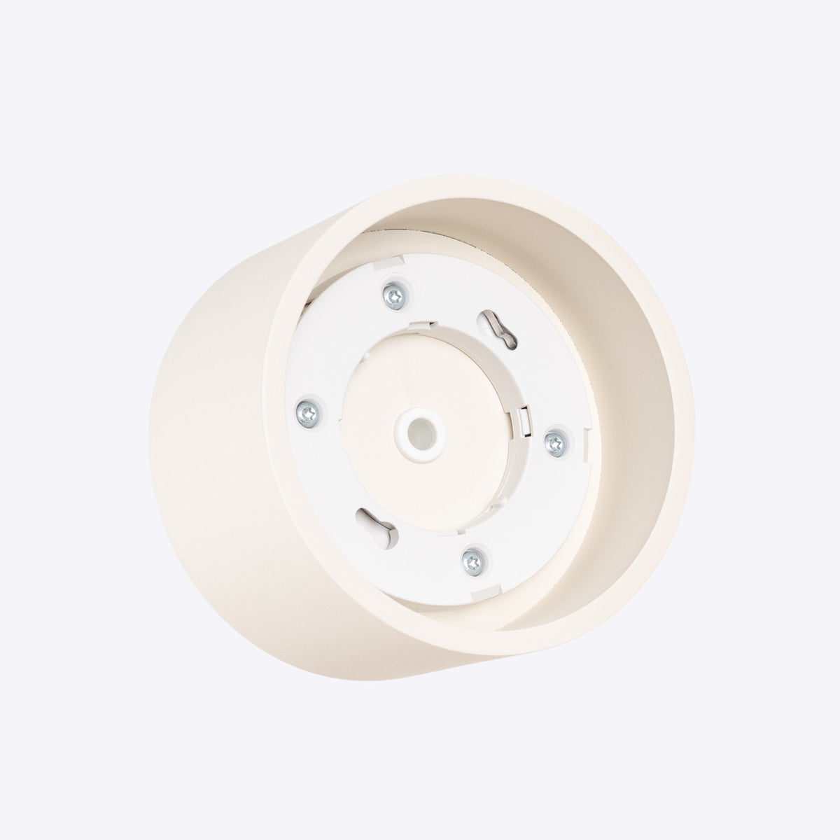 Plafonnier Modo 1 laque beige sans sa source montrant la douille Gx53