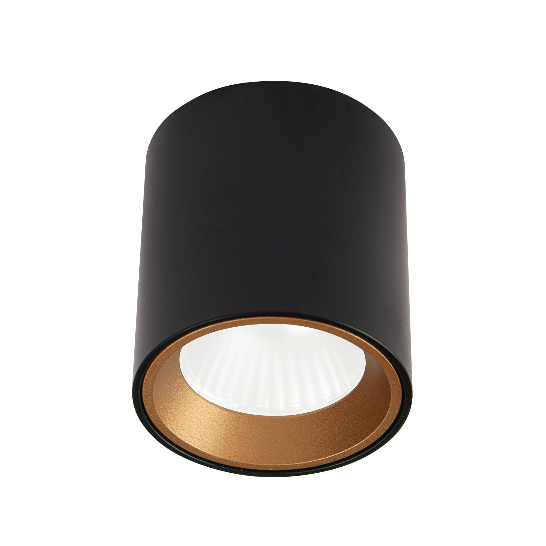 Plafonnier spot Tub rond noir