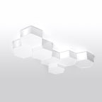 Plafonnier Sunde 11 blanc, plusieurs modules assemblés