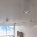 Plafonnier Tiube aluminium blanc, ambiance déco