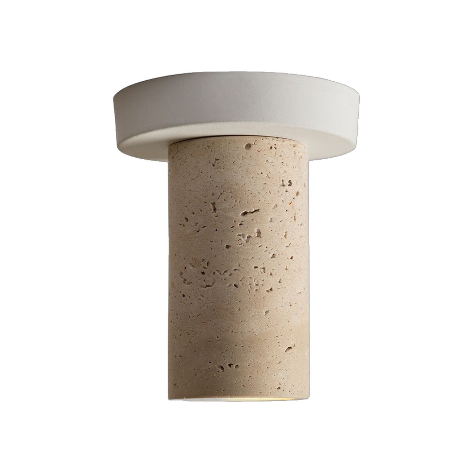 Plafonnier Tivoli travertin blanc 15 cm GU10