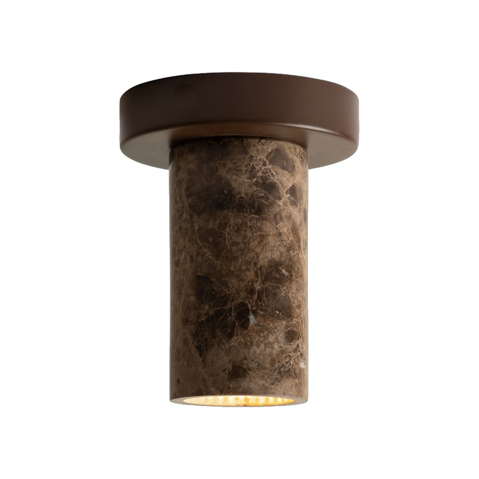 Plafonnier Tivoli travertin brun 15 cm GU10