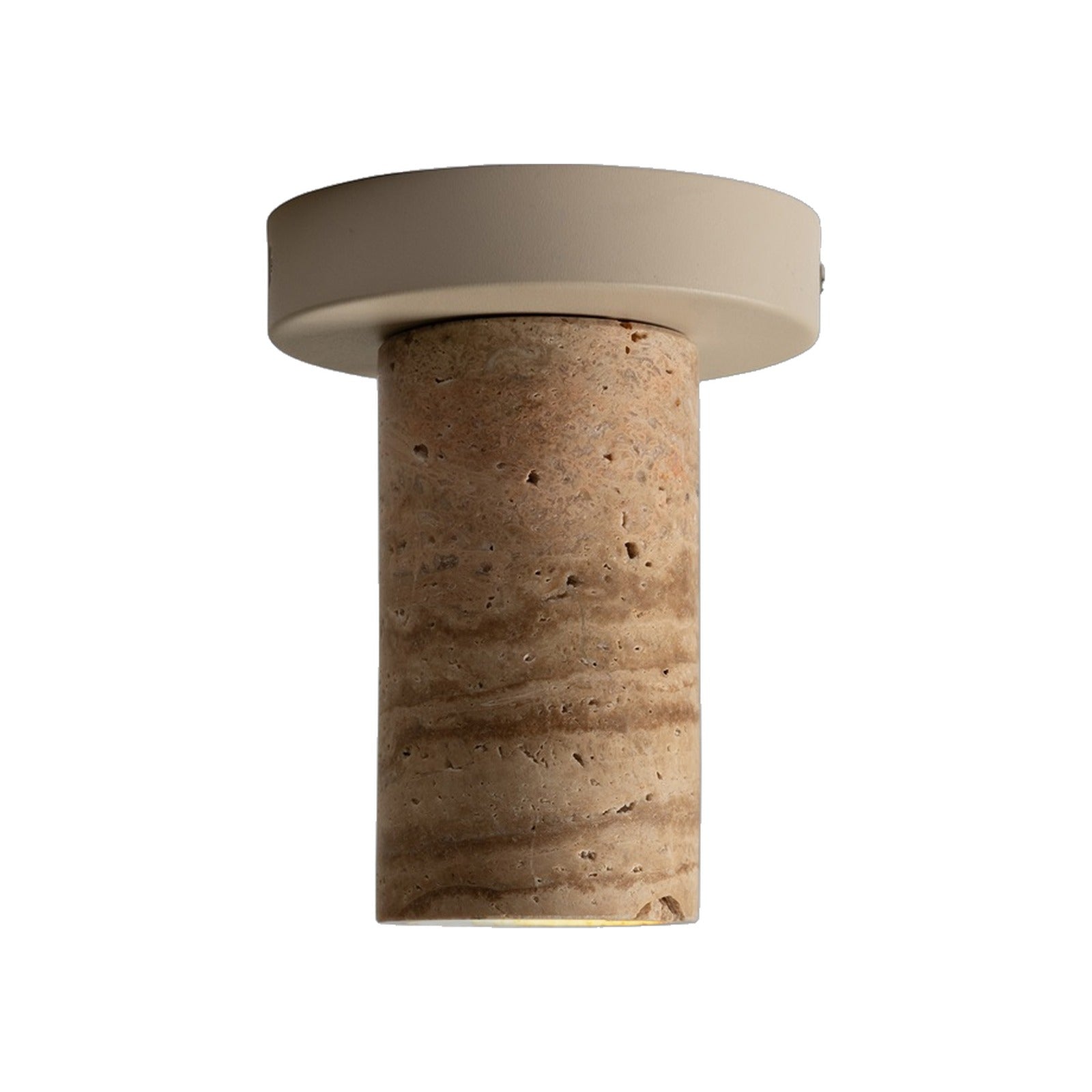 Plafonnier Tivoli travertin sable 15 cm GU10