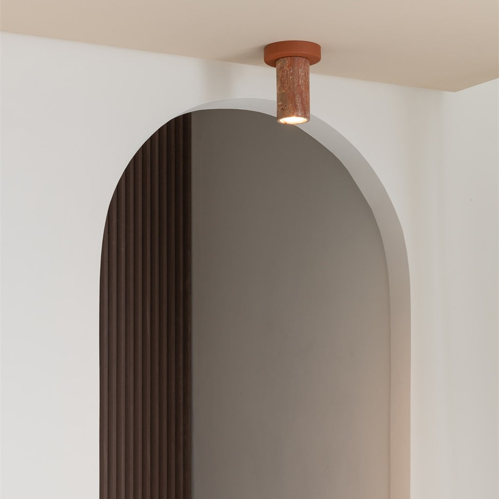 Plafonnier Tivoli travertin terracotta, vue 4