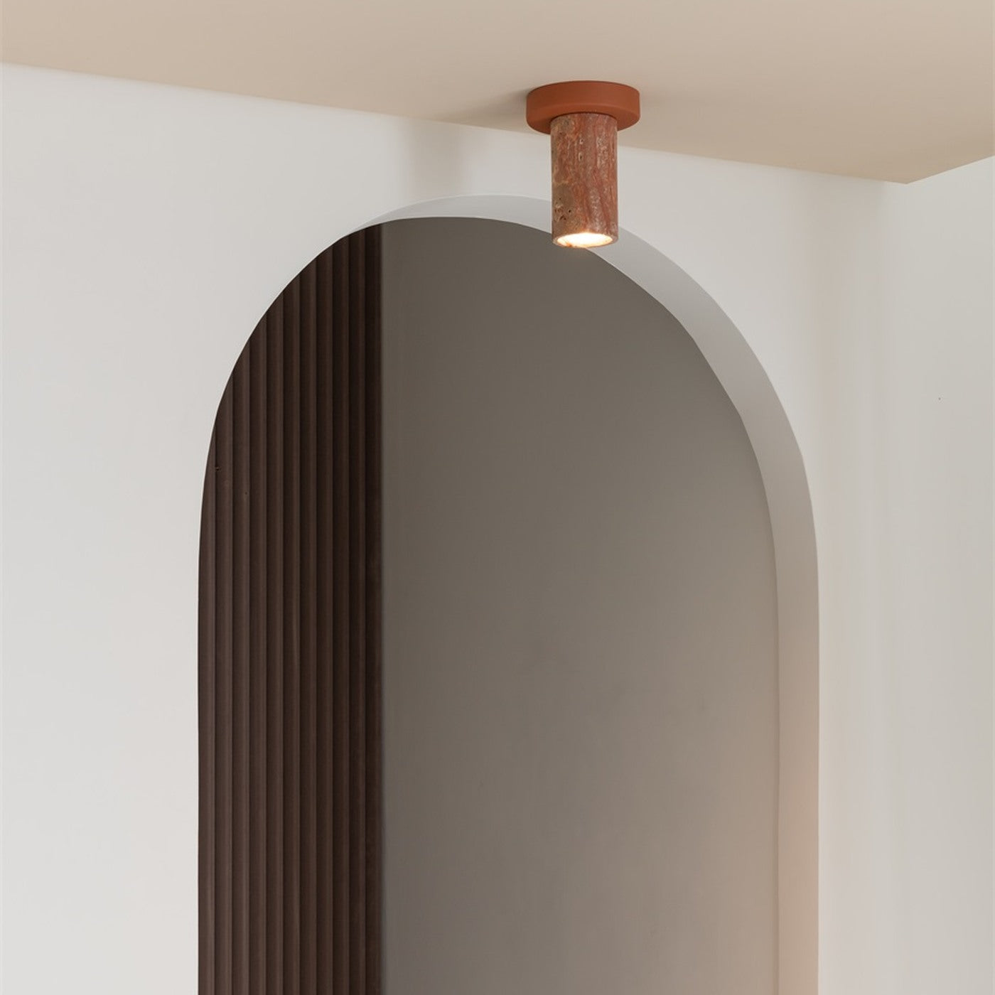 Plafonnier Tivoli travertin terracotta, vue 4