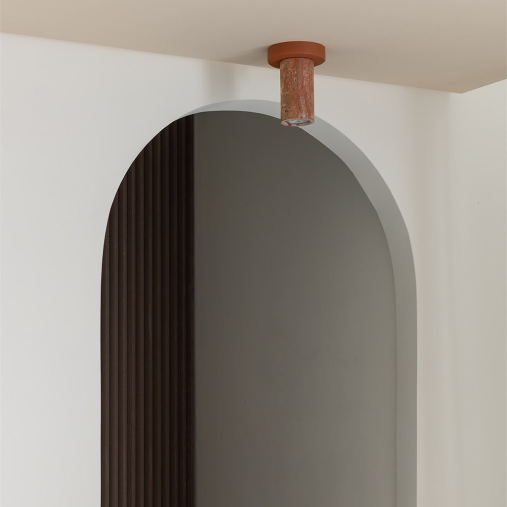 Plafonnier Tivoli travertin terracotta, vue 5