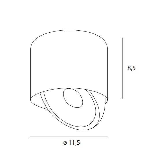 Dimensions Plafón Vector redondo blanco