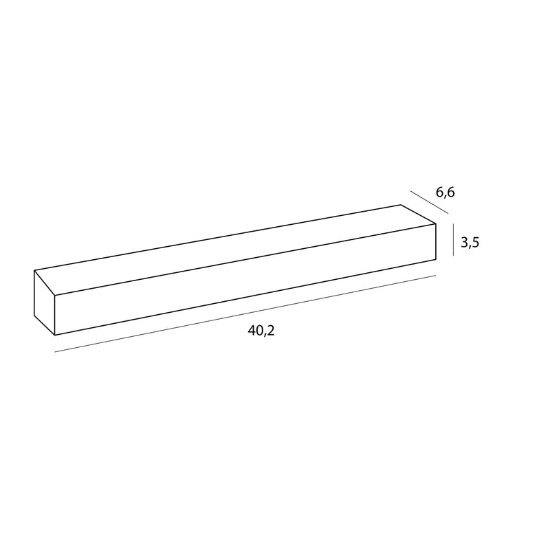 Dimensions Plafón X-Line barra 40 cm blanco