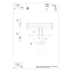 Notice de montage du Plafonnier Yoli 1 boule opale acier blanc G9