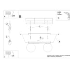 Notice de montage du Plafonnier Yoli 2 boules opale acier blanc G9
