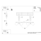 Notice de montage du Plafonnier Yoli 4 boules opale acier blanc G9