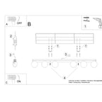 Notice de montage du Plafonnier Yoli 6 boules opale acier blanc G9
