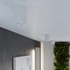 Plafonnier Zoe LED rond aluminium blanc en ambiance