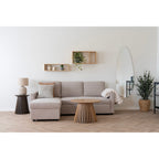 Plaid Galena fausse fourrure blanc ivoire drapé canapé modulable décor contemporain