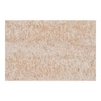 Détail texture fausse fourrure poils longs plaid Galena blanc ivoire reflets crème