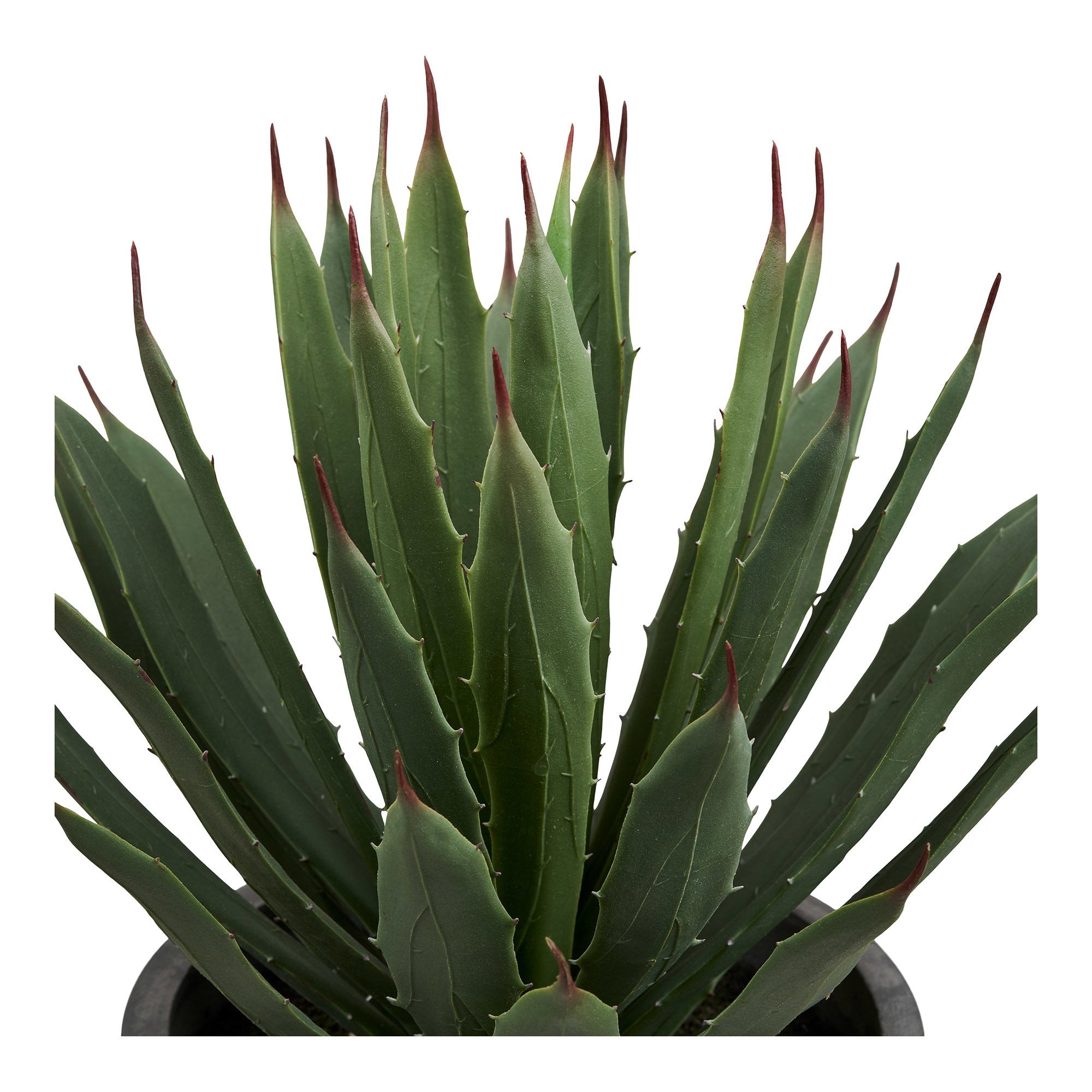 Plante artificielle Agave en pot effet pierre 41 cm vue de face