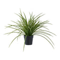 Plante artificielle herbe ornementale verte 45 cm pot noir fond blanc