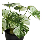 Plante artificielle Monstera en pot noir 41 cm vue de face