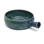 Plat à four individuel à manche en grès bleu vert 15 cm, vue 3