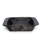Plat à four rectangulaire en terre cuite noircie 37 cm