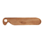 Plat à pain long en teck brut 45 cm
